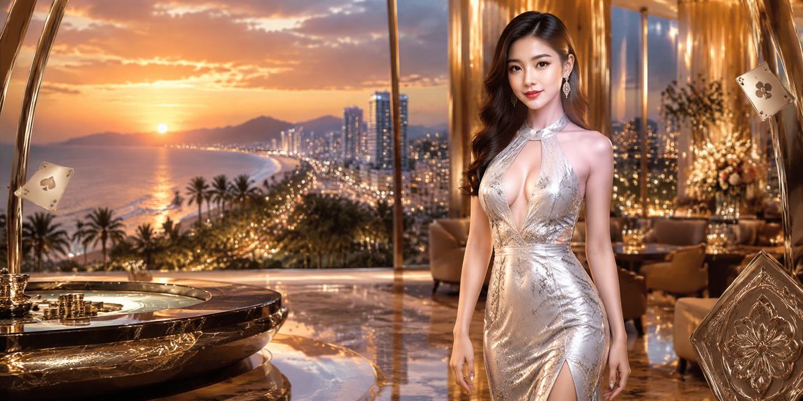 Người chơi trong trang phục áo dài truyền thống thưởng thức trò chơi bài tại Đà Nẵng