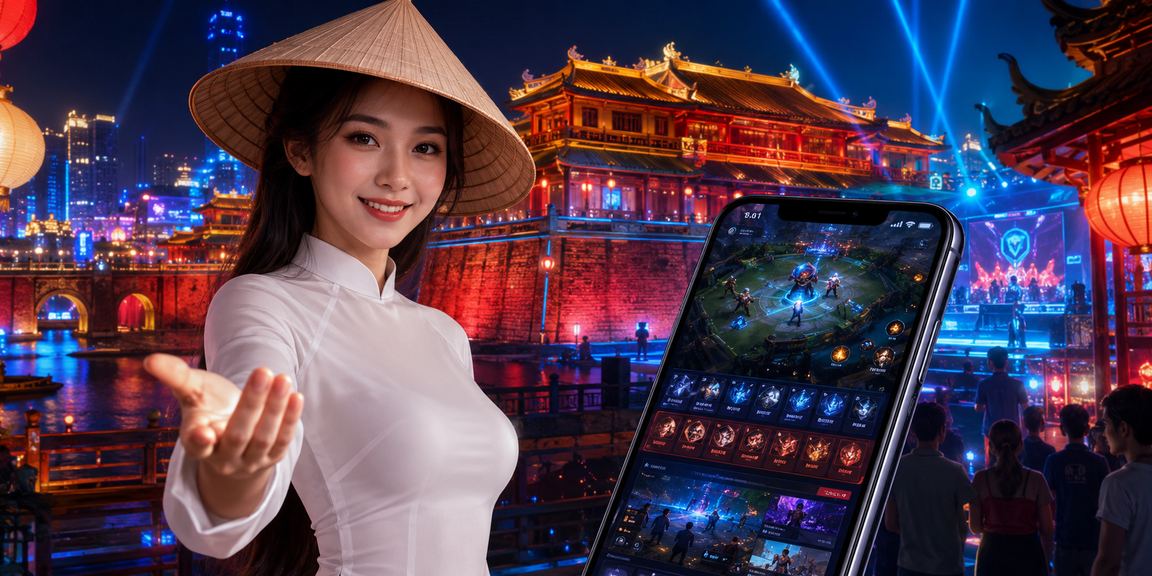 Người hâm mộ esports xem trận đấu tại lễ hội tại Huế với không khí sôi động