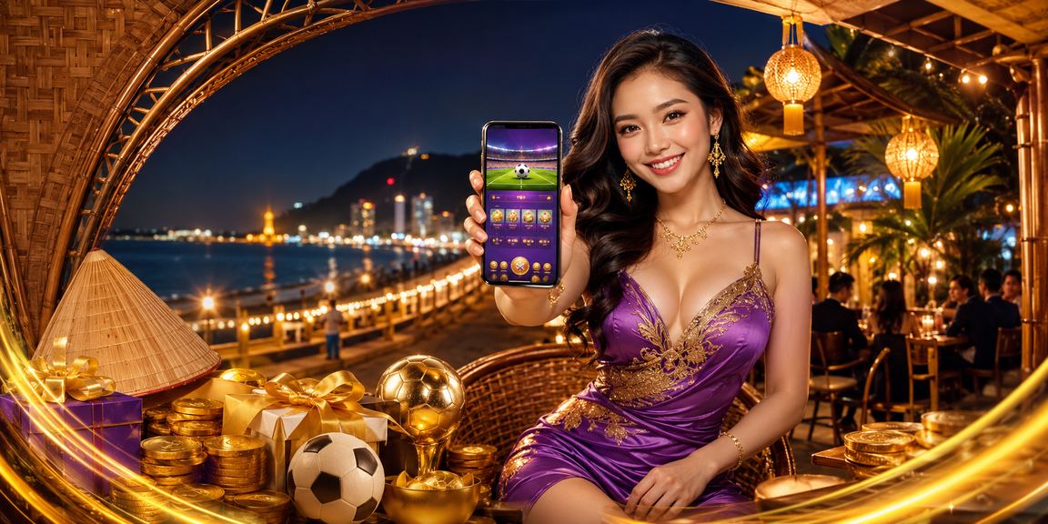 Người phụ nữ đội nón lá theo dõi cá cược bóng đá tại bãi biển Vũng Tàu